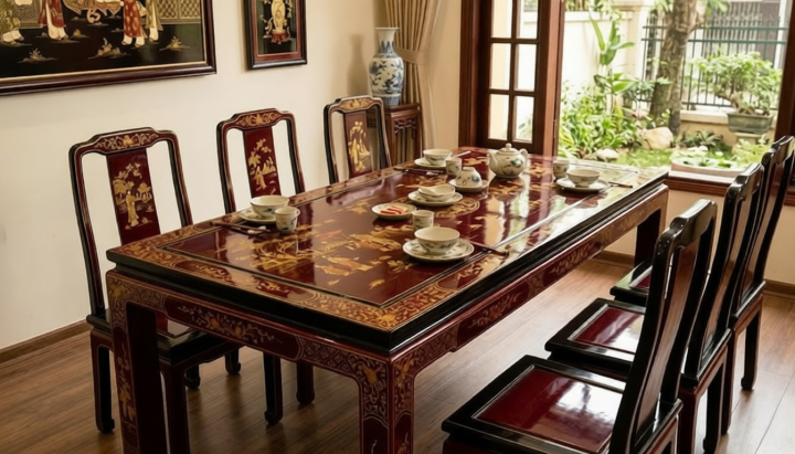 Bàn ăn sơn mài PPG - 3188